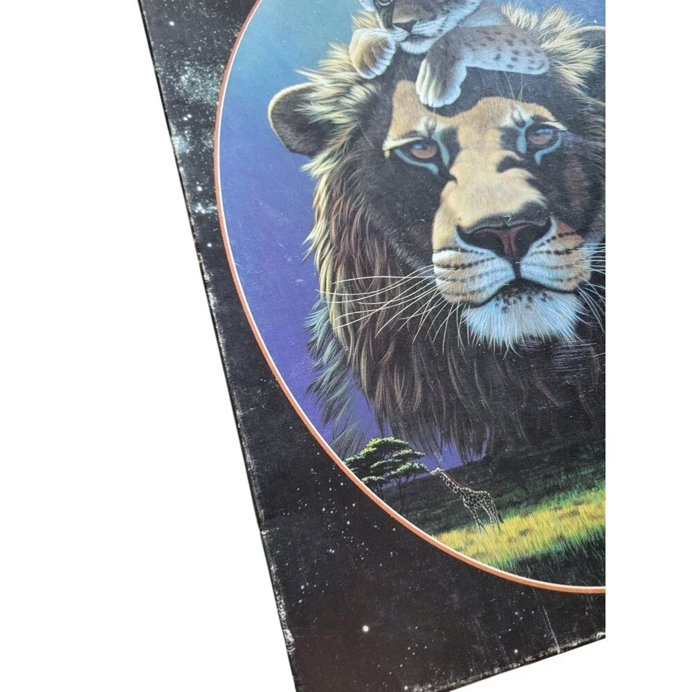 Vintage Schimmel Africa's Future Lion & Cub 700 Pc Puzzle Hasbro Factory Sealed